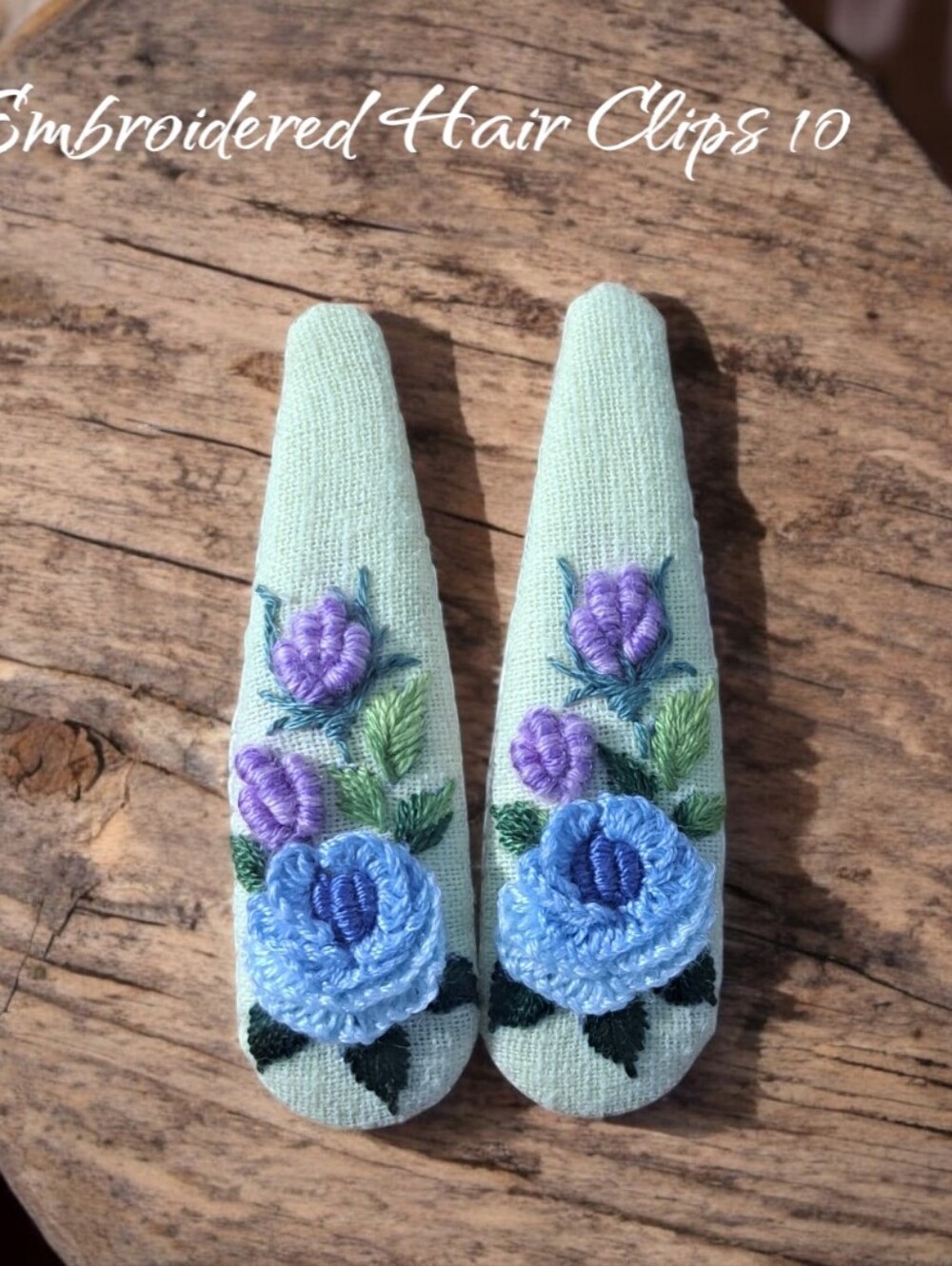 Embroidered Hair Clips - Picture 9 of 15